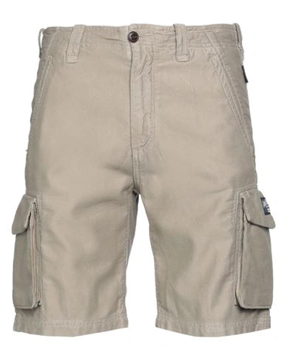 Shop Three Stroke Man Shorts & Bermuda Shorts Khaki Size 31 Cotton In Beige