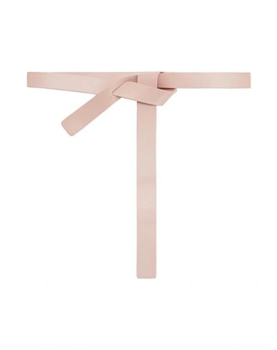 Shop 8 By Yoox Leather Knot Waist Belt Woman Belt Pink Size L Calfskin