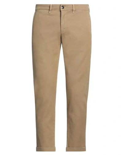 Shop Jeckerson Man Pants Sand Size 29 Cotton, Elastane In Beige