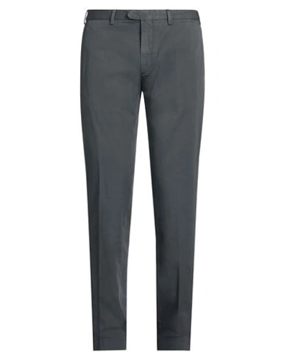 Shop Santaniello Man Pants Lead Size 44 Cotton, Elastane In Grey