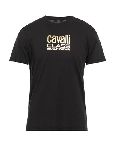 Shop Cavalli Class Man T-shirt Black Size L Cotton