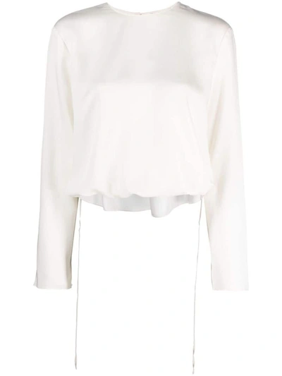 Shop Theory Cape Blouse In Ivory