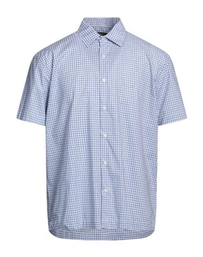 Shop Liu •jo Man Man Shirt Slate Blue Size Xl Cotton