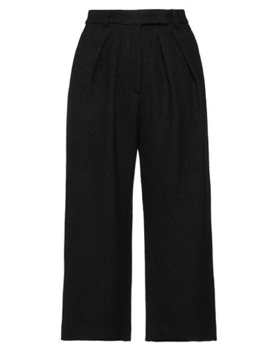 Shop Rochas Woman Pants Black Size 6 Wool, Acrylic, Polyester