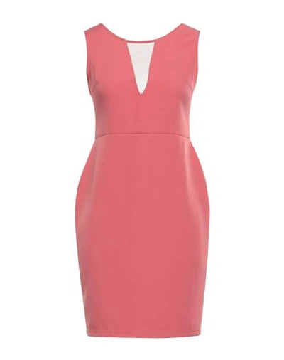 Shop Boutique De La Femme Woman Mini Dress Pastel Pink Size M Polyester, Elastane