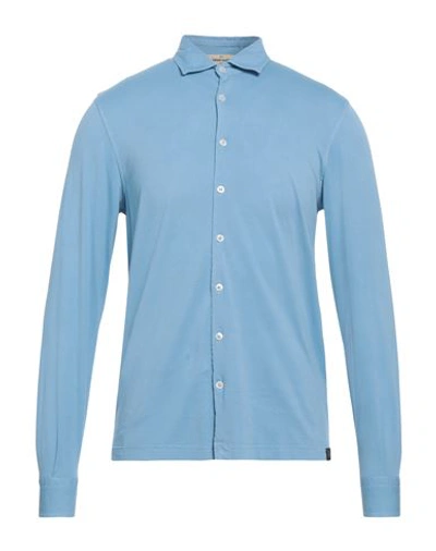 Shop Gran Sasso Man Shirt Sky Blue Size 36 Cotton