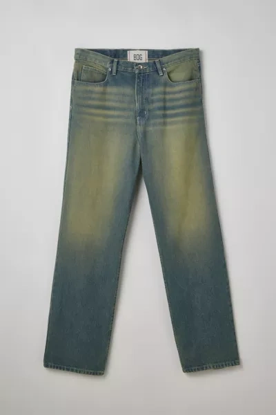 Shop Bdg Tinted Baggy Fit Jean In Green, Men's At Urban Outfitters