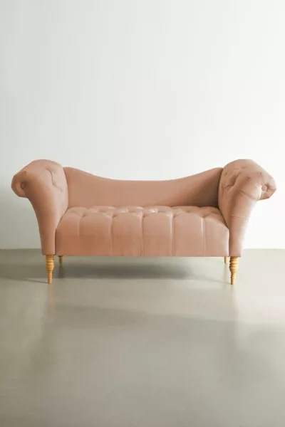 Shop Urban Outfitters Ori Settee Bench In Peach