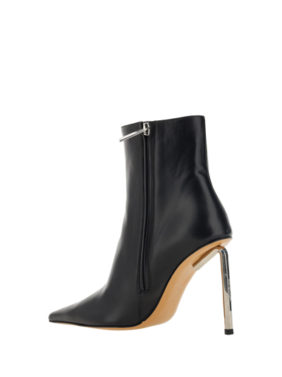 Shop Off-white Heeled Ankle Boots In Black Silv