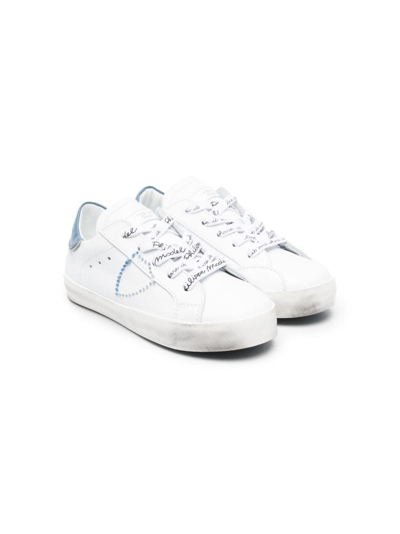 Shop Philippe Model Sneakers With Logo In White