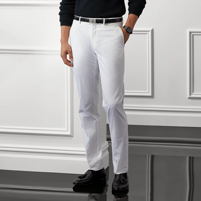 Shop Ralph Lauren Purple Label Straight Fit Stretch Chino Pant In Optic White