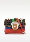 PAULA CADEMARTORI KATE MULTICOLOR LEATHER SHOULDER BAG