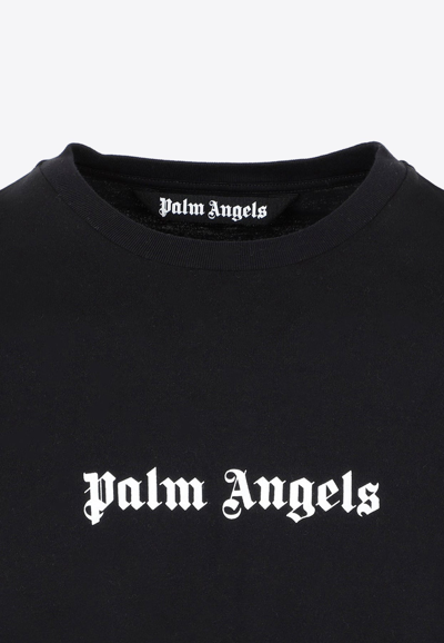 Shop Palm Angels Classic Logo Long-sleeved T-shirt In Black