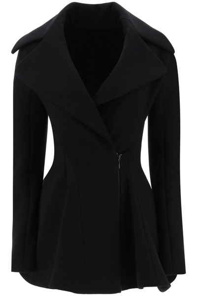 Shop Alaïa Alaia 'princess' Midi Coat In Black