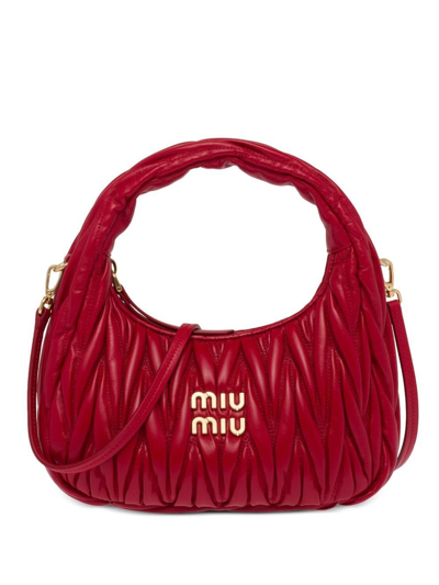 Shop Miu Miu Mini Wander Matelassé Shoulder Bag In Multi-colored
