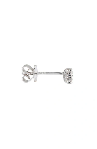 Meira T Diamond Cross Stud Earrings In White