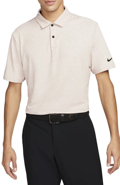 Shop Nike Dri-fit Tour Golf Polo In Pink Oxford/ Black