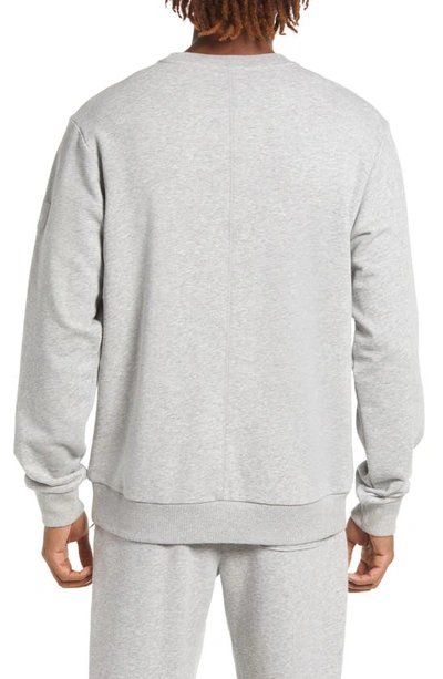 Shop Alo Yoga Qualifier Crewneck Sweatshirt In Athletic Heather Grey