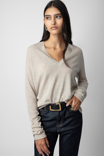 Zadig & Voltaire Kaschmirpullover River In Sugar Multico
