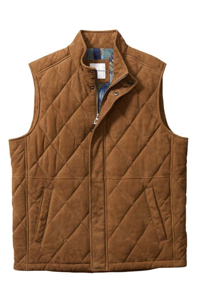 Shop Tommy Bahama Manchester Goat Suede Vest In Coconut Shell