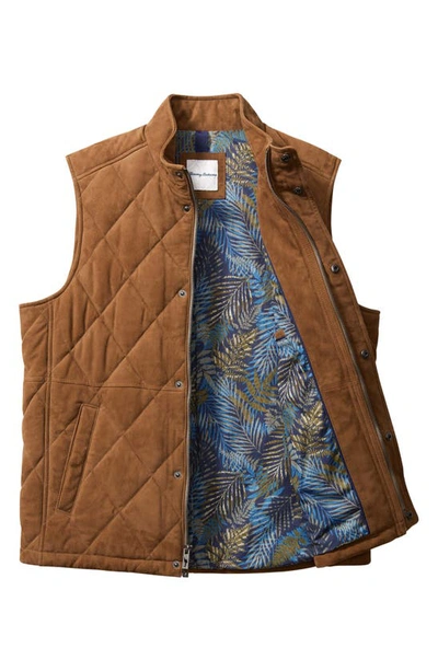 Shop Tommy Bahama Manchester Goat Suede Vest In Coconut Shell