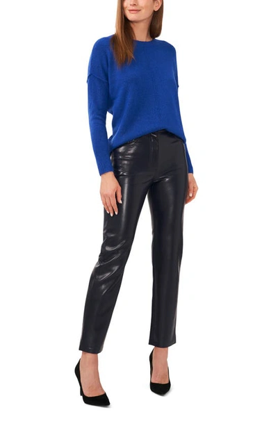 Vince Camuto Exposed Seam Crewneck Sweater In Blue