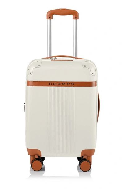 Shop Champs Vintage Carry-on Hardside Spinner In Ivory