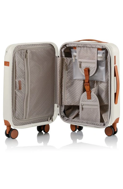 Shop Champs Vintage Carry-on Hardside Spinner In Ivory