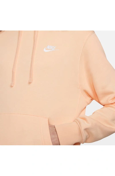 Shop Nike Sportswear Club Hoodie In Ice Peach/ Ice Peach/ White