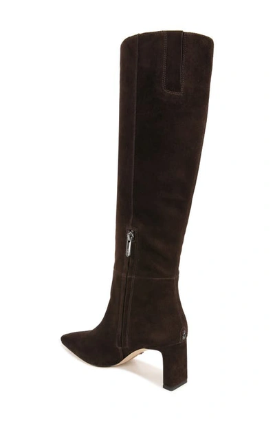 Sam Edelman Sylvia Womens Suede Tall Knee-high Boots In Chocolate Brown