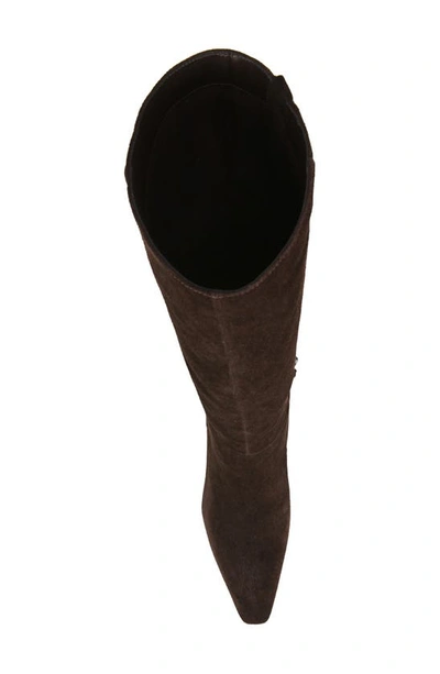 Sam Edelman Sylvia Womens Suede Tall Knee-high Boots In Chocolate Brown