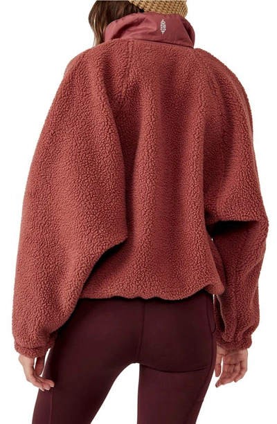 Fp Movement Free People  Hit The Slopes Fleece Jacket In Henna
