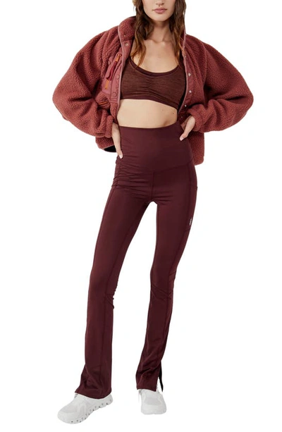 Fp Movement Free People  Hit The Slopes Fleece Jacket In Henna