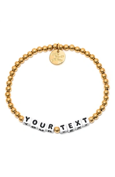 Shop Little Words Project Golden Waterproof Custom Beaded Stretch Bracelet