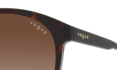 Shop Vogue 56mm Gradient Phantos Sunglasses In Dk Havana