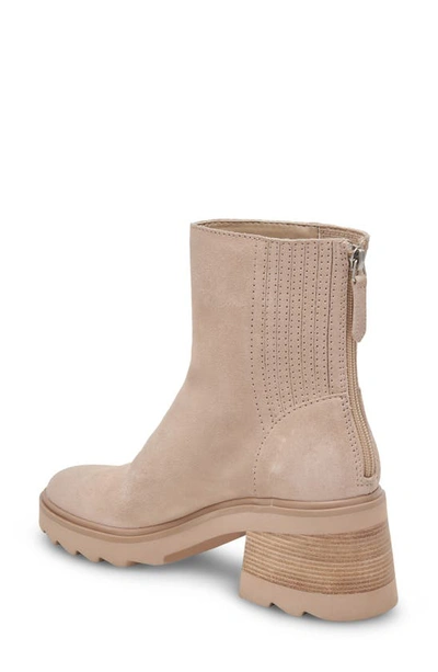 Shop Dolce Vita Martey H2o Waterproof Bootie In Taupe Suede H2o
