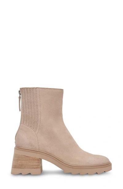 Shop Dolce Vita Martey H2o Waterproof Bootie In Taupe Suede H2o