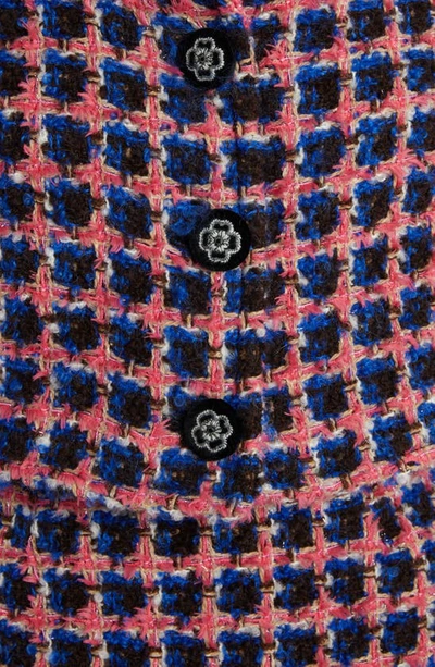 Shop Etro Metallic Bouclé Tweed Crop Jacket In 0650 - Rosa
