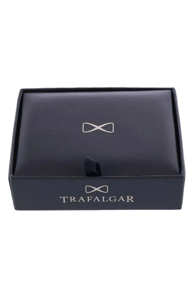 Shop Trafalgar The Kingsley Square Cuff Link & Stud Set In Silver