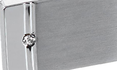 Shop Trafalgar The Kingsley Square Cuff Link & Stud Set In Silver