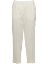 Alexander Mcqueen Cropped Trousers In White