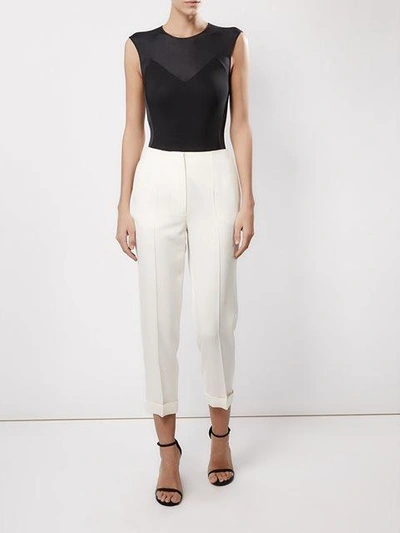 Shop Alexander Mcqueen Cropped Trousers In White