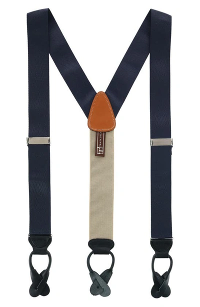 Shop Trafalgar Hudson Suspenders In Navy