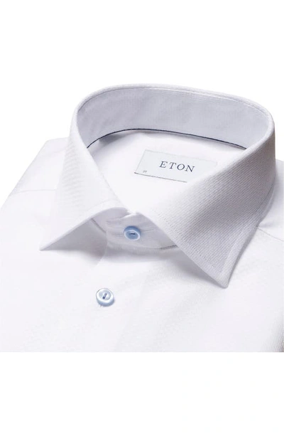 Shop Eton Slim Fit Dobby Dress Shirt In Natural