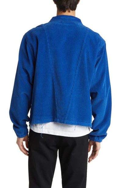 Shop Hudson X Brandon Williams Corduroy Coach's Jacket In Cobalt Blue