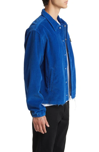 Shop Hudson X Brandon Williams Corduroy Coach's Jacket In Cobalt Blue