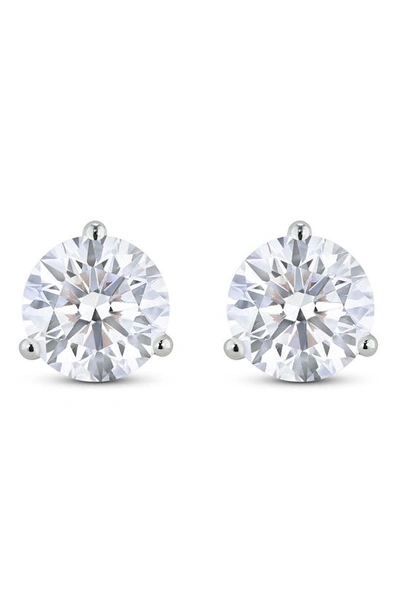 Shop Lightbox Round Lab Grown Diamond Stud Earrings In 4.0ctw White Gold