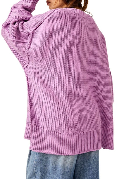Shop Free People Alli V-neck Sweater In Iris Orchid