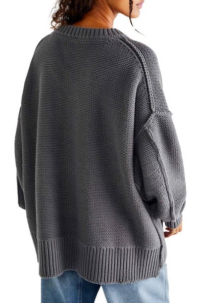 Shop Free People Alli V-neck Sweater In Titan