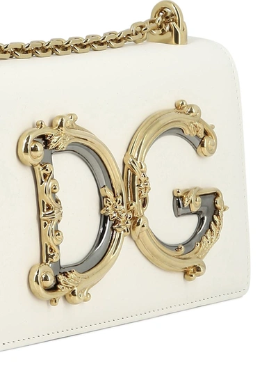 Shop Dolce & Gabbana "dg Girls" Crossbody Bag In White
